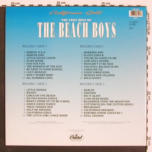 Beach Boys: California Gold,The Very Best Of, EMI (7 96549 1), D Foc, 1990 Typ: 2LP Best.-Nr.: V5370 Preis: 9,00 Euro
