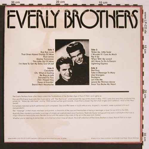 Everly Brothers: 2 Records Set, m /vg+, GRT (2103-702), US, co, 1974 Typ: 2LP Best.-Nr.: V5373 Preis: 7,50 Euro