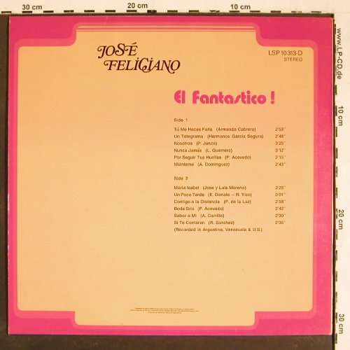 Feliciano,Jose: El Fantastico!, m /vg+, RCA (LSP 10313-D), D Typ: LP Best.-Nr.: V5513 Preis: 7,50 Euro