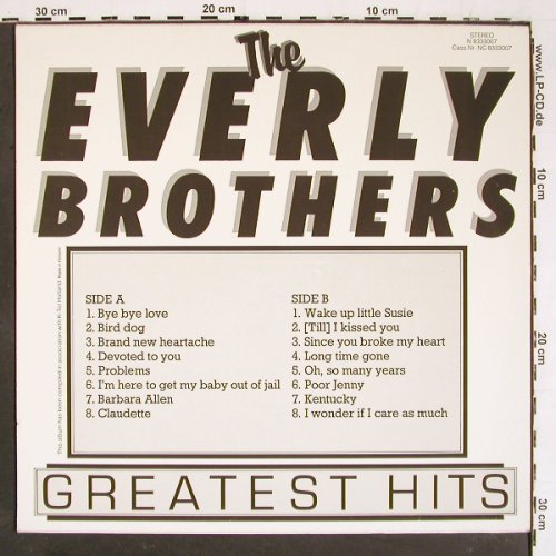 Everly Brothers: Greatest Hits, Neon (N 8333007), NL Typ: LP Best.-Nr.: V5536 Preis: 5,00 Euro