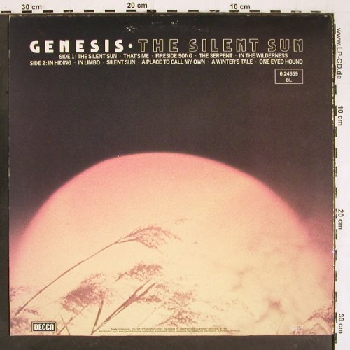 Genesis: The Silent Sun, m /vg+, Decca (6.24359 BL), D, 1980 Typ: LP Best.-Nr.: V5555 Preis: 6,00 Euro