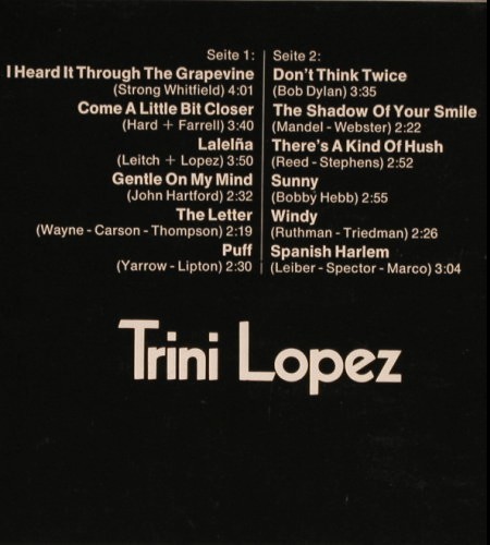 Lopez,Trini: Star-Collection, Midi (MID 24 001), D, vg+/m- Typ: LP Best.-Nr.: V5556 Preis: 5,00 Euro