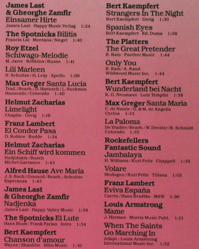 V.A.Tanzen und Träumen: Last/Zamfir.. Luis Armstrong, 24Tr., Karussell (2873 037), D Typ: LP Best.-Nr.: V5572 Preis: 5,00 Euro