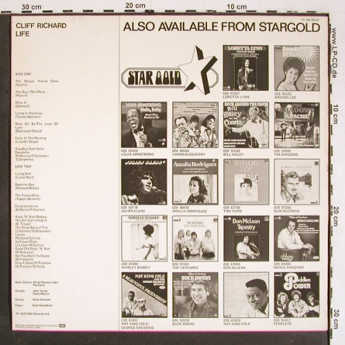 Richard,Cliff: Live!, EMI (028-06226), NL, 1972 Typ: LP Best.-Nr.: V5576 Preis: 6,00 Euro