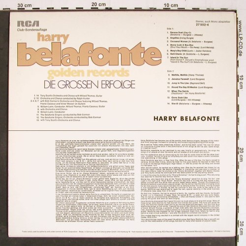 Belafonte,Harry: Golden Records, RCA Club Ed.(27 502-4), D,  - LP - V5851 - 6,00 Euro