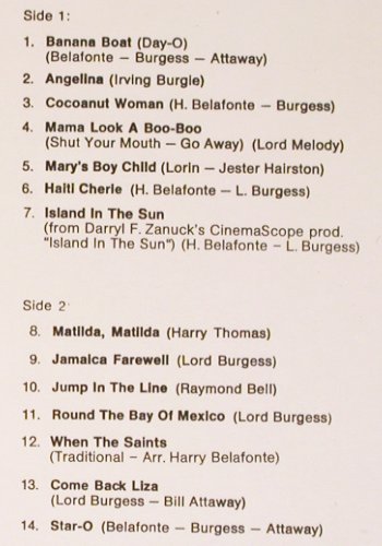 Belafonte,Harry: Golden Records, RCA Club Ed.(27 502-4), D,  - LP - V5851 - 6,00 Euro