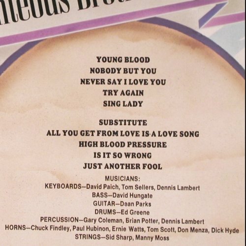 Righteous Brothers: The Sons Of Mrs.Righteous, Capitol (C 062-81 880), D, 1975 Typ: LP Best.-Nr.: V5892 Preis: 6,00 Euro