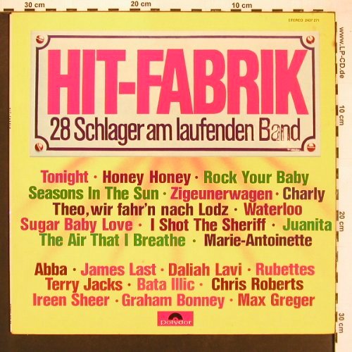 V.A.Hit-Fabrik: 28 Schlager am laufenden Band, Polydor(2437 271), D, 1974 - LP - V5918 - 5,00 Euro