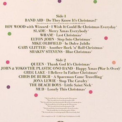 V.A.The Christmas Album: Band Aid... Mud, 15 Tr., Virgin (207 394-630), D, 1985 Typ: LP Best.-Nr.: V5921 Preis: 5,00 Euro