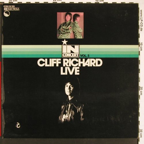 Richard,Cliff: In Concert, Vol.5 , Live (1967), EMI (C 056-05 553), D, m-/vg+ Typ: LP Best.-Nr.: V5991 Preis: 6,00 Euro