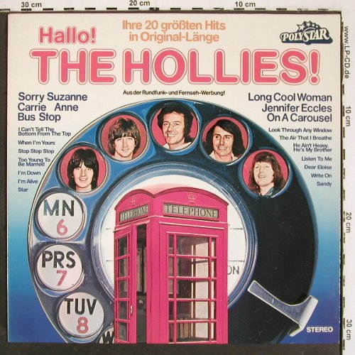 Hollies: Hallo! 20 Größten Hits, Polystar (0060 222), D Typ: LP Best.-Nr.: V6017 Preis: 6,00 Euro
