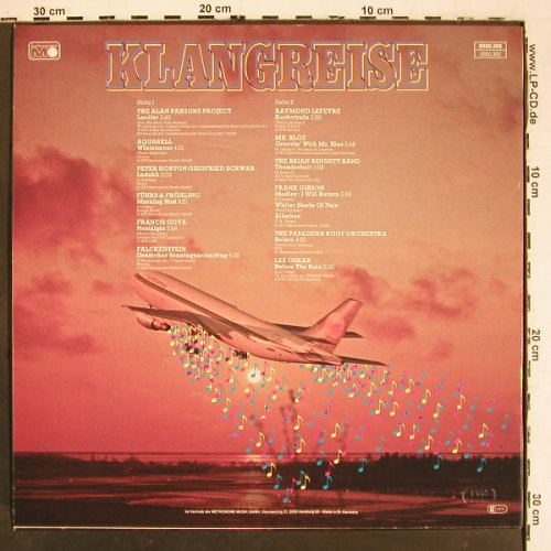 V.A.Klangreise: Alan Parson, Aquarell... Lee Oscar, Metronome (0060.300), D, 1976 Typ: LP Best.-Nr.: V6020 Preis: 5,00 Euro