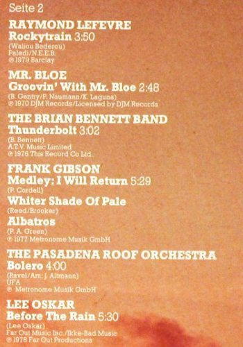 V.A.Klangreise: Alan Parson, Aquarell... Lee Oscar, Metronome (0060.300), D, 1976 Typ: LP Best.-Nr.: V6020 Preis: 5,00 Euro