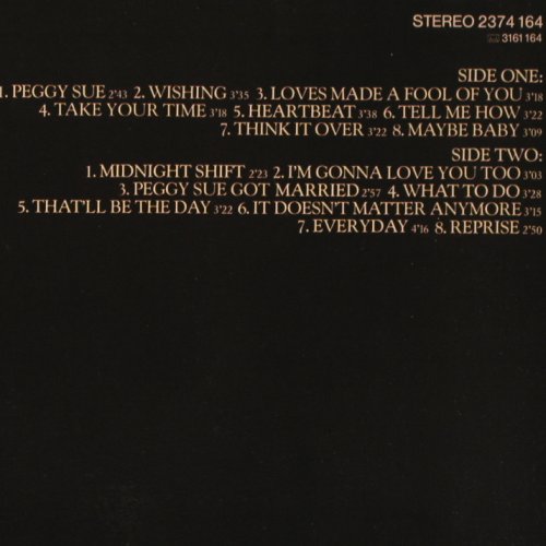 Hollies: Buddy Holly, Polydor BILD Ed.(2374 164), D, 1980 - LP - V6042 - 5,00 Euro