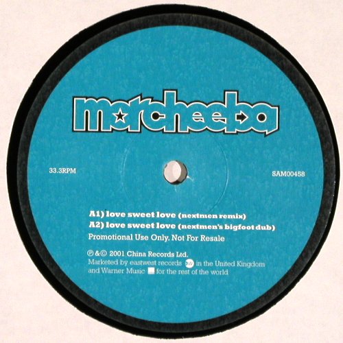 Morcheeba: Love Sweet Love*2+1,Promo,33/45rpm, China Records Ltd. (00458), UK, 2001 Typ: 12" Best.-Nr.: V6139 Preis: 6,00 Euro