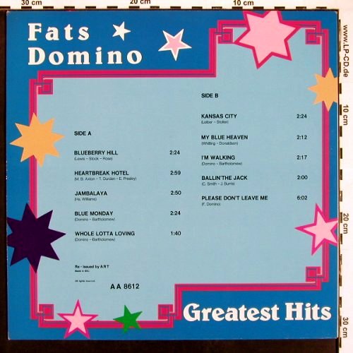 Domino,Fats: Greatest Hits, ART(AA 8612), EEC,  - LP - V6172 - 5,00 Euro