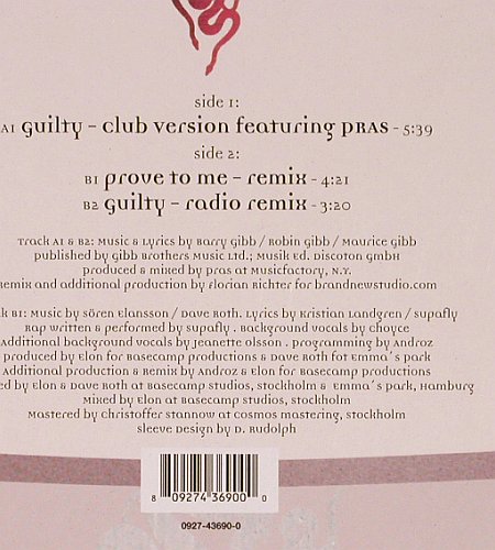 Inessa & Dante Thomas: Guilty*2+1, EW (0927-43690-0), D, 2001 Typ: 12" Best.-Nr.: V6310 Preis: 5,00 Euro