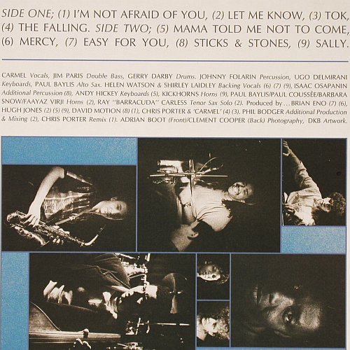 Carmel: The Falling, Metronome (828 014-1), D, 1986 Typ: LP Best.-Nr.: V6498 Preis: 5,00 Euro