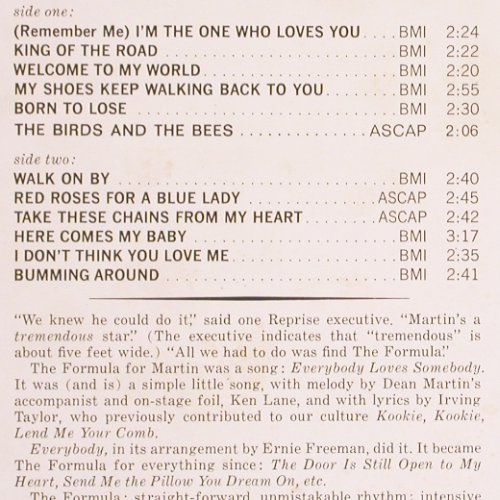 Martin,Dean: I'm The One Who Loves You, Reprise (RS 6170), D, m / vg+ Typ: LP Best.-Nr.: V6520 Preis: 9,00 Euro