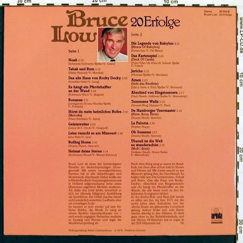 Low,Bruce: 20 Erfolge, Ariola (27 113-0), D, 1978 Typ: LP Best.-Nr.: V6547 Preis: 6,00 Euro.
