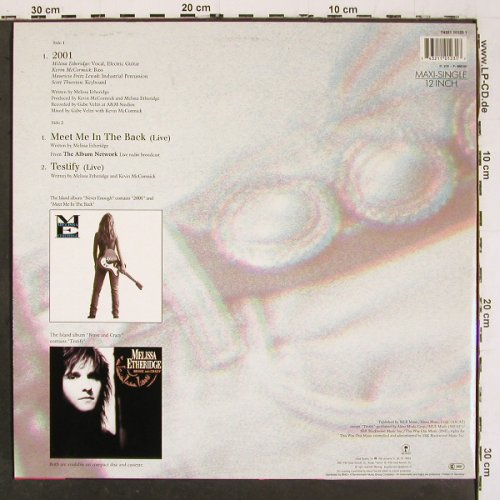 Etheridge,Melissa: 2001 +2 live, Island (74321 10123 1), D, 1992 Typ: 12" Best.-Nr.: V6563 Preis: 4,00 Euro.
