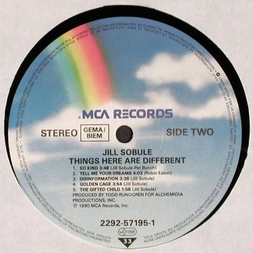 Sobule,Jill: Things Are Different, MCA (2292-57195-1), EEC, 1990 Typ: LP Best.-Nr.: V6575 Preis: 6,00 Euro.