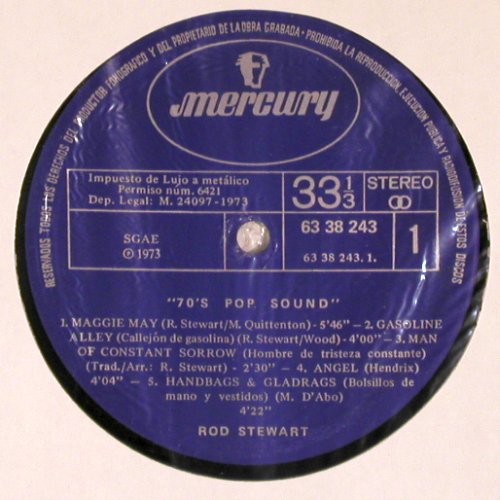Stewart,Rod: 70's Pop Sound (1973), Mercury(63 38 243), E, 1974 - LP - V6698 - 7,50 Euro