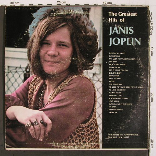 Joplin,Janis: The Greatest Hits Of, m-&sol;vg+, Tele House Inc. (AS 13792&sol;793), US, 1977 Typ: 2LP Best.-Nr.: V6742 Preis: 24,00 Euro.