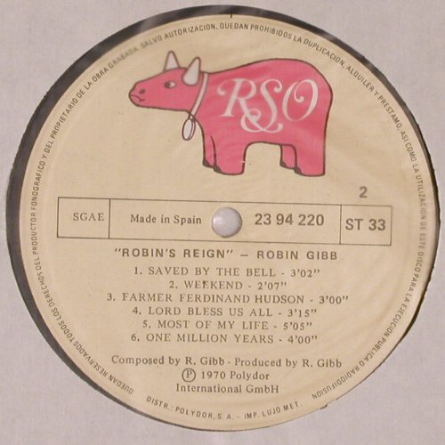 Gibb,Robin: Robin's Reign, RSO(23 94 220), E, 1970 - LP - V6755 - 6,00 Euro