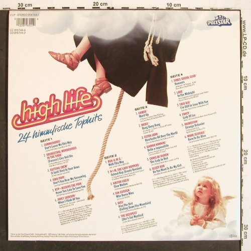 V.A.High Life: 24 himmlische Tophits, Polystar(819 744-1), D, 1986 - 2LP - V6976 - 6,00 Euro