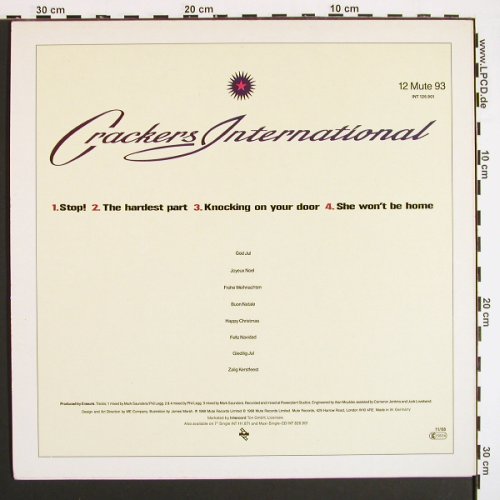 Erasure: Crackers International, 4 Tr., Mute (INT 126.901), D, 1988 Typ: 12" Best.-Nr.: V7066 Preis: 5,00 Euro.