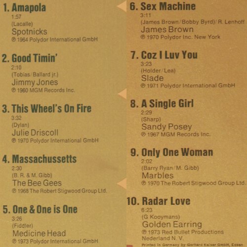 V.A.20 Golden Greats: Sam the Sham...Golden Earing, Polydor(2475 601), D,  - LP - V7080 - 5,00 Euro