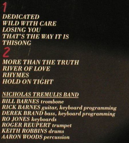 Tremulis,Nicholas: More Than The Truth, Island (208 341), D, 1987 Typ: LP Best.-Nr.: V7138 Preis: 6,00 Euro.