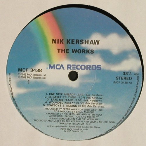 Kershaw,Nik: The Works, MCA(MFC 3438), UK, 1989 - LP - V7158 - 5,00 Euro