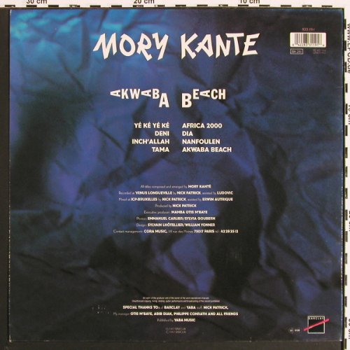 Kante,Mory: Akwaba Beach, Barclay(833 119-1), D, 1987 - LP - V7165 - 7,50 Euro