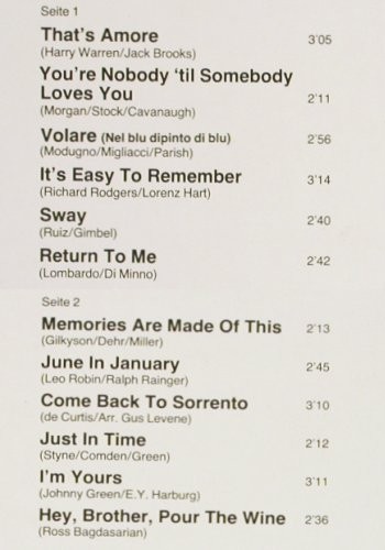 Martin,Dean: Greatest Hits, Capitol&sol;Crystal (048 CRY 50708), D Typ: LP Best.-Nr.: V7232 Preis: 5,00 Euro.