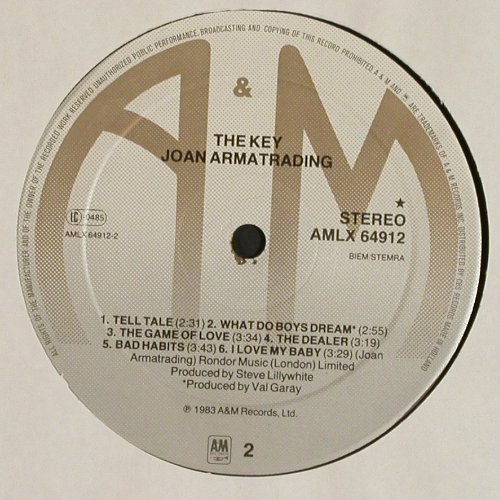 Armatrading,Joan: The Key, AM(LX 64912), NL, 1983 - LP - V7235 - 5,00 Euro