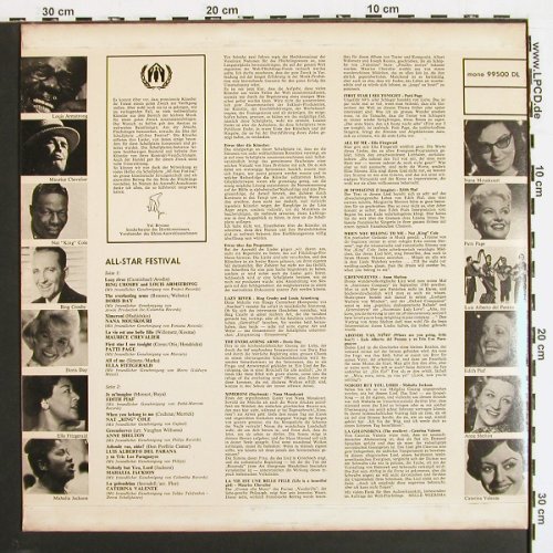 V.A.All Star Festival: Bing Crosby ...Valente, United Nations(99500 DL), D, Mono, 1963 - LP - V7281 - 4,00 Euro