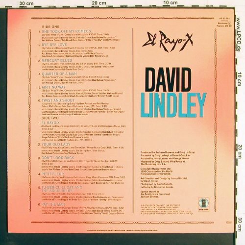 Lindley,David: El Rayo-X, Asylum(AS 52 283), D, 1981 - LP - V7367 - 6,00 Euro
