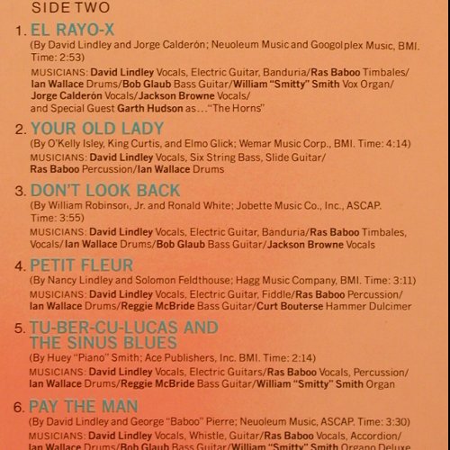 Lindley,David: El Rayo-X, Asylum(AS 52 283), D, 1981 - LP - V7367 - 6,00 Euro