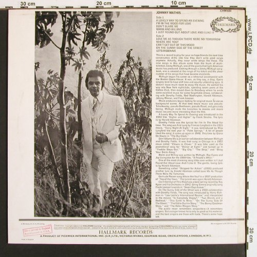 Mathis,John: Same, Hallmark(CHM 684), UK, 1970 - LP - V7426 - 5,00 Euro