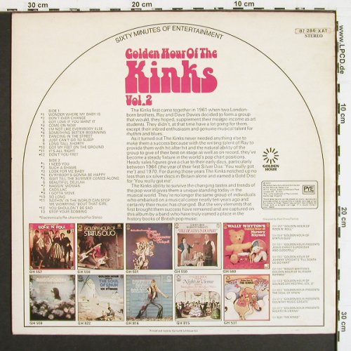 Kinks: Golden Hour Of the - Vol.2, Golden Hour(GH 558), UK, 1973 - LP - V7442 - 6,00 Euro