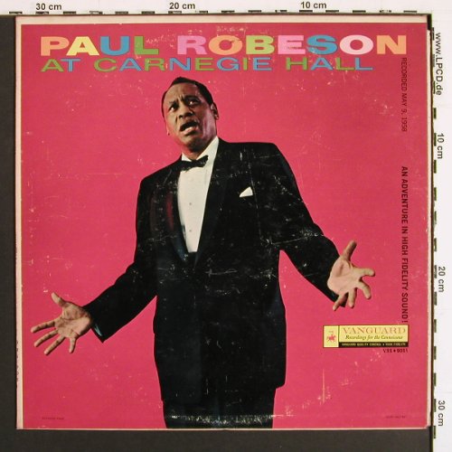 Robeson,Paul: At Carnegie Hall, rec. May 9 1958, Vanguard (VSD 2035), US,m-&sol;vg+, 1958 Typ: LP Best.-Nr.: V7461 Preis: 5,00 Euro.