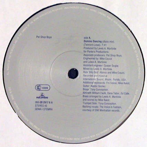 Pet Shop Boys: Domino Dancing*2&sol;Don Juan, EMI (20 2917 6), NL, 1988 Typ: 12" Best.-Nr.: V7518 Preis: 5,00 Euro.