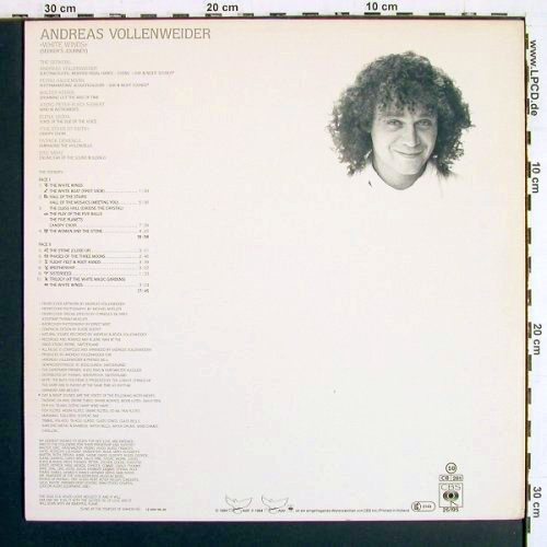 Vollenweider,Andreas: White Winds, CBS (CBS 26195), NL, 1984 Typ: LP Best.-Nr.: V7533 Preis: 9,00 Euro.