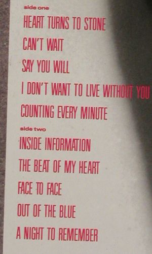 Foreigner: Inside Information, Foc,Sample Stol, Atlantic(781 808-1), D, 1987 - LP - V7546 - 5,00 Euro