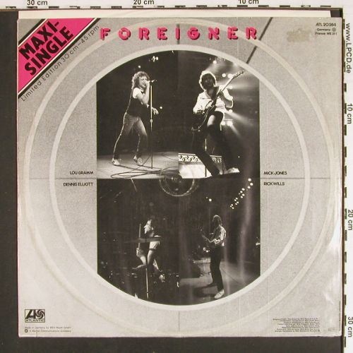 Foreigner: Break it up&sol;Hot Blooded+1, vg+&sol;vg+, Atlantic (ATL 20 284), D, Live Typ: 12" Best.-Nr.: V7587 Preis: 4,00 Euro.