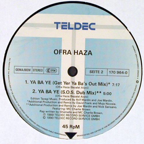 Haza,Ofra: Ya Ba Ye*3, Long Distance Mix.., Teldec(170 964-0 AE), D, 1990 - 12inch - V7594 - 6,00 Euro