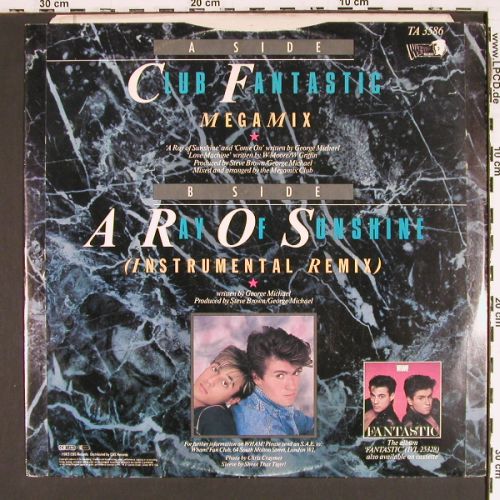 Wham!: Club Fantastic-Megamix +1, CBS (TA 3586), UK, 1983 Typ: 12" Best.-Nr.: V7601 Preis: 7,50 Euro.