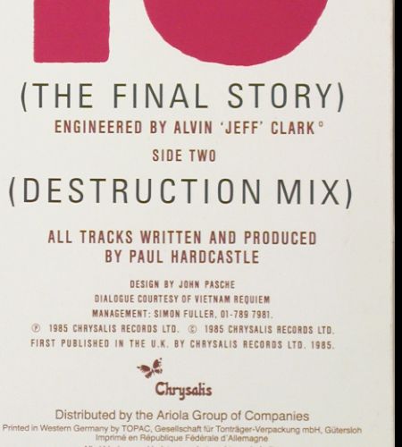 Hardcastle,Paul: 19 -The Final Story, 2 Tr., vg+&sol;m-, Chrysalis (601 814-213), D, 1985 Typ: 12" Best.-Nr.: V7607 Preis: 5,00 Euro.